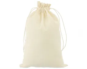 100 Pk - 8" x 12" Cotton Muslin Bags - Premium 100% Cotton Drawstring Sack - Reusable Eco-Friendly Biodegradable Party Favor Gift Bag - 8x12