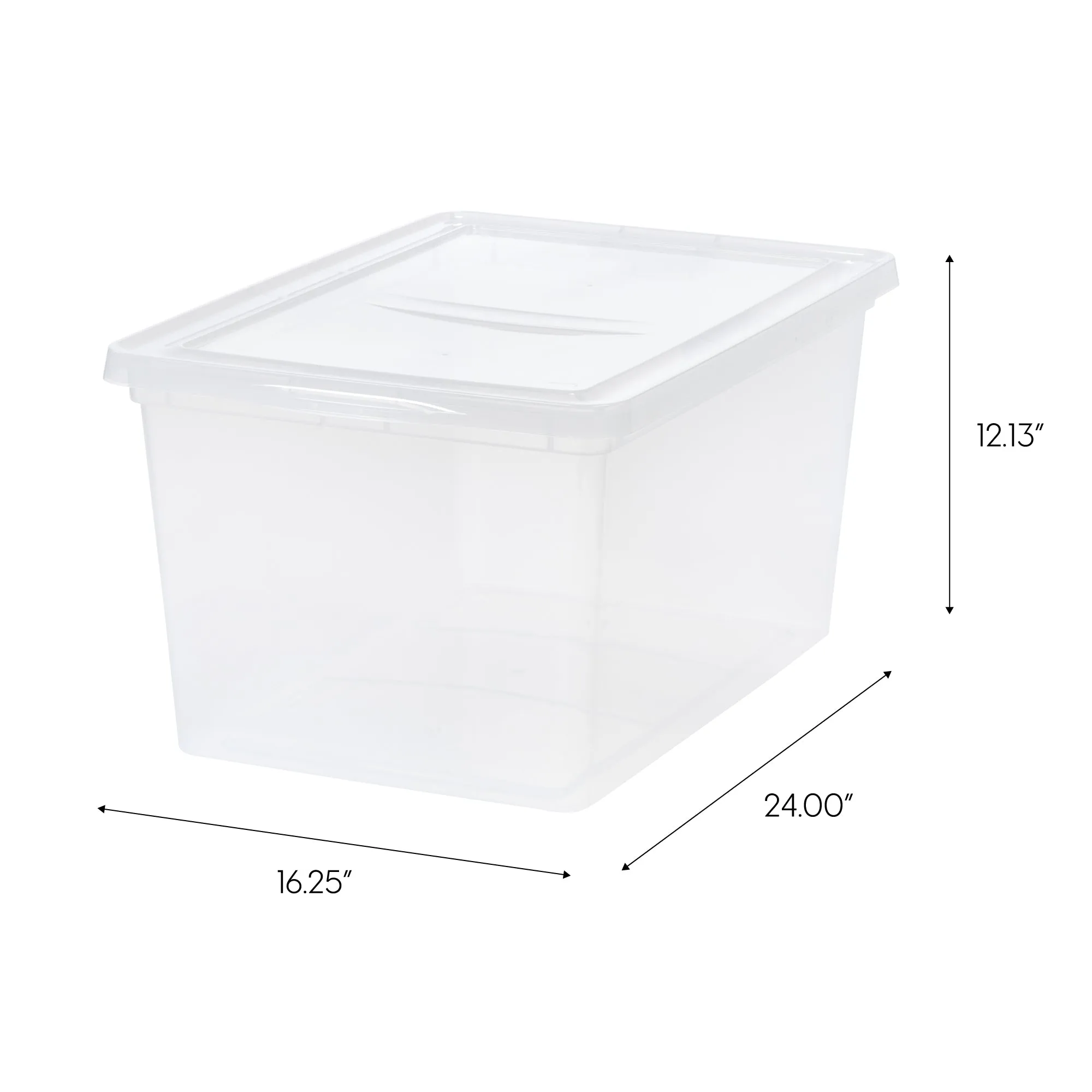 58 Quart Clear Storage Box, 6 Pack