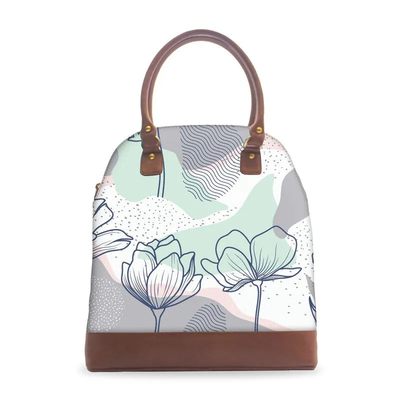 Abstract Art Floral Deluxe Tote Bag