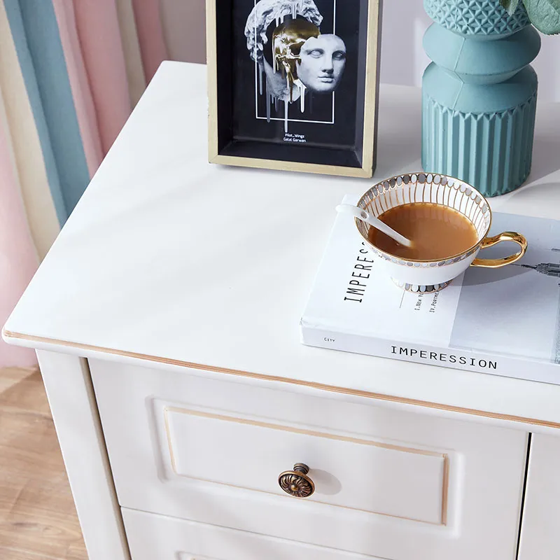 American Minimalist White Bedside Cabinet