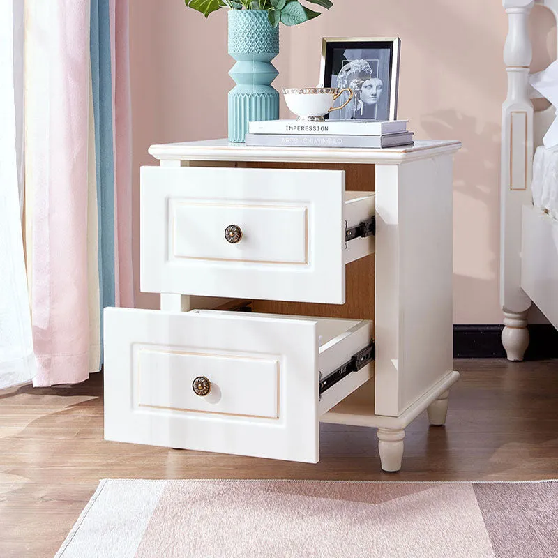 American Minimalist White Bedside Cabinet