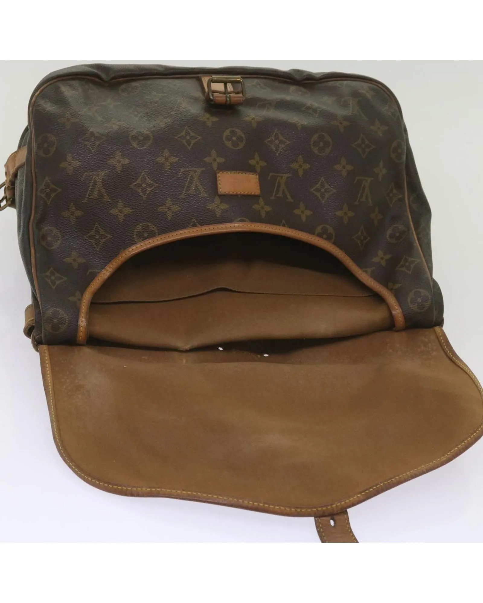 Authentic Monogram Shoulder Bag with Double Compartment