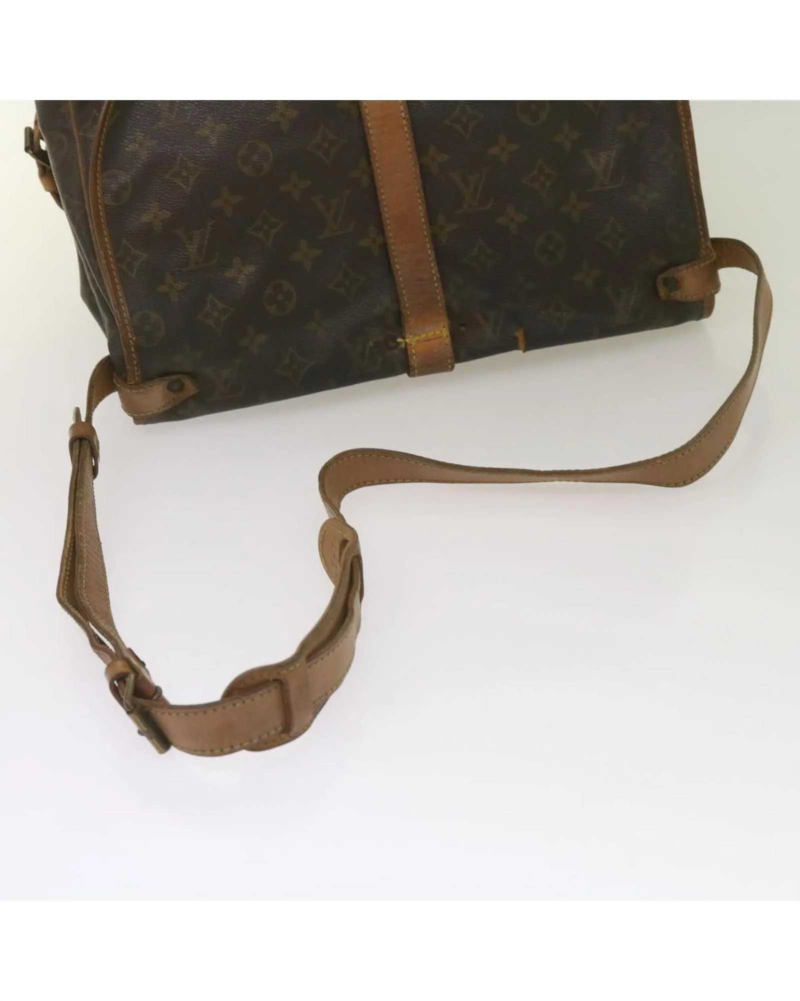 Authentic Monogram Shoulder Bag with Double Compartment