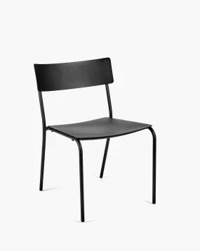 Chair L without armrests aluminium black August