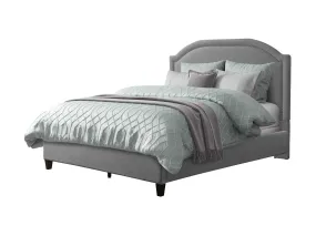 Grey Upholstered King Bed