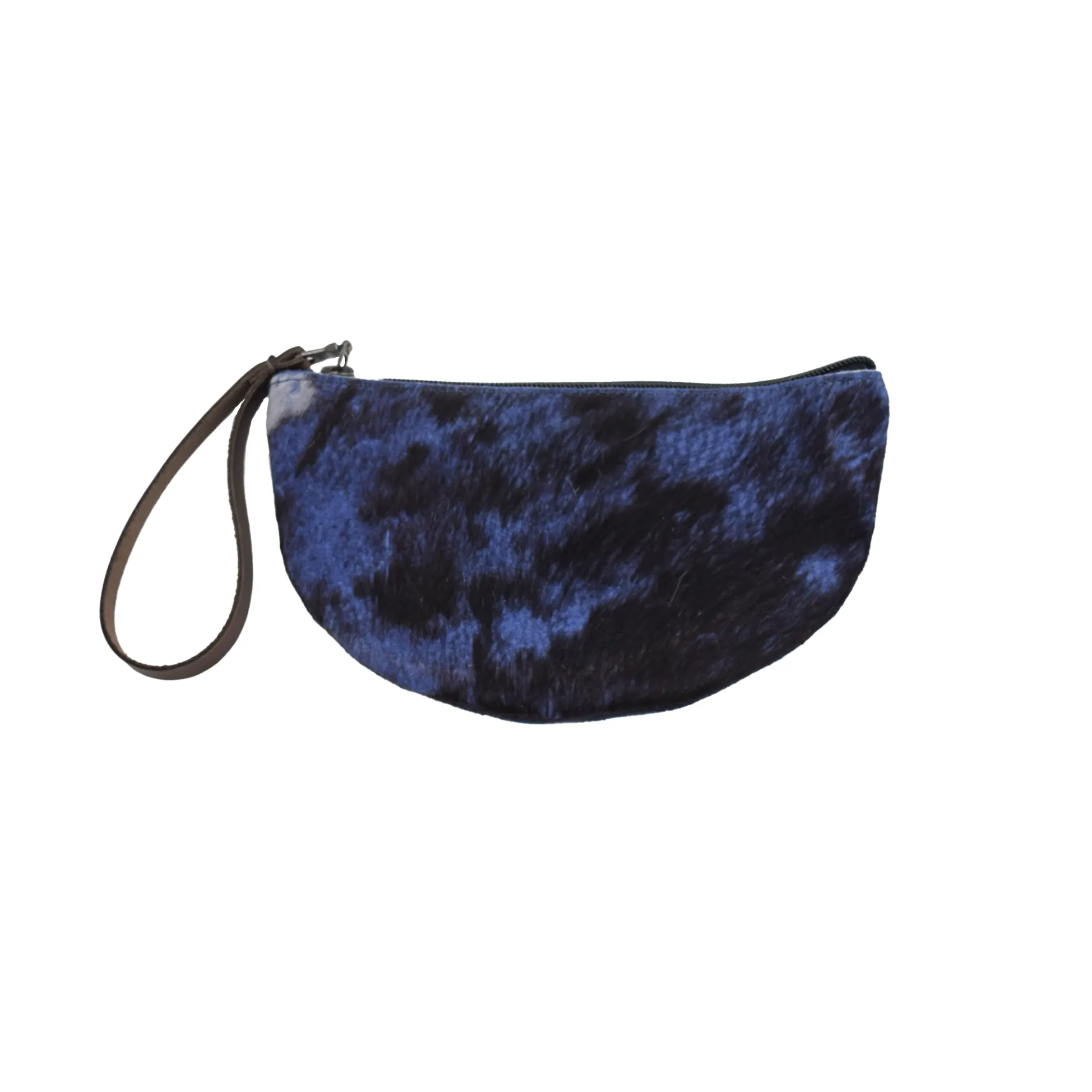 Half-Moon Wristlet in Stone Blue