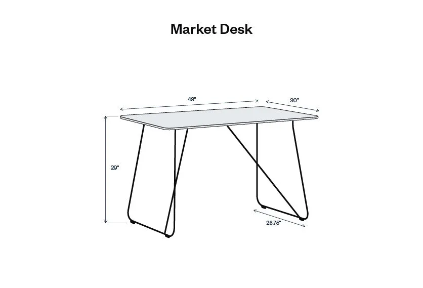 Market Wire Frame Desk