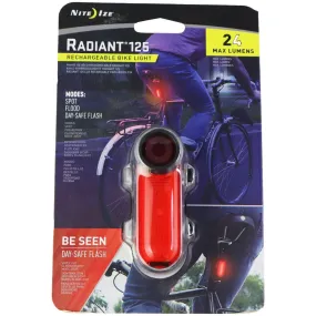 NITE IZE Radiant 125 Rechargeable Bike Light - Red