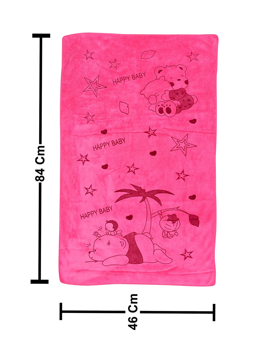 THE LITTLE LOOKERS® Towel for Newborn/ Baby/ Kids| Super Soft Baby Bath Towel Set for Infants/ Bathing Accessories| Pink,Blue & Green