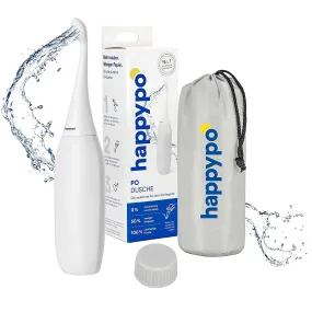 The Original HAPPYPO Shower | White l Portable Bidet with Travel Bag l The Easy