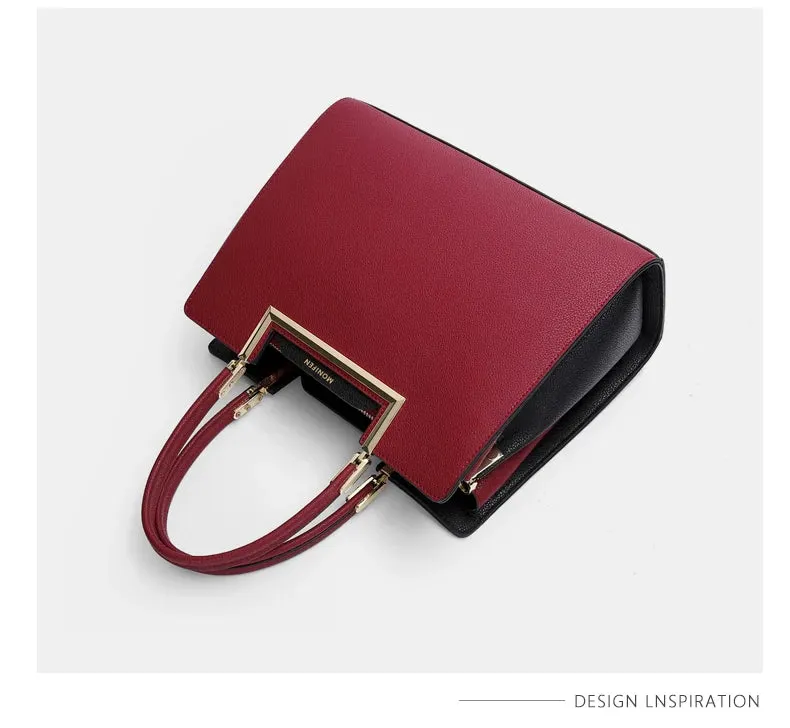 Two-Tone Satchel Bag